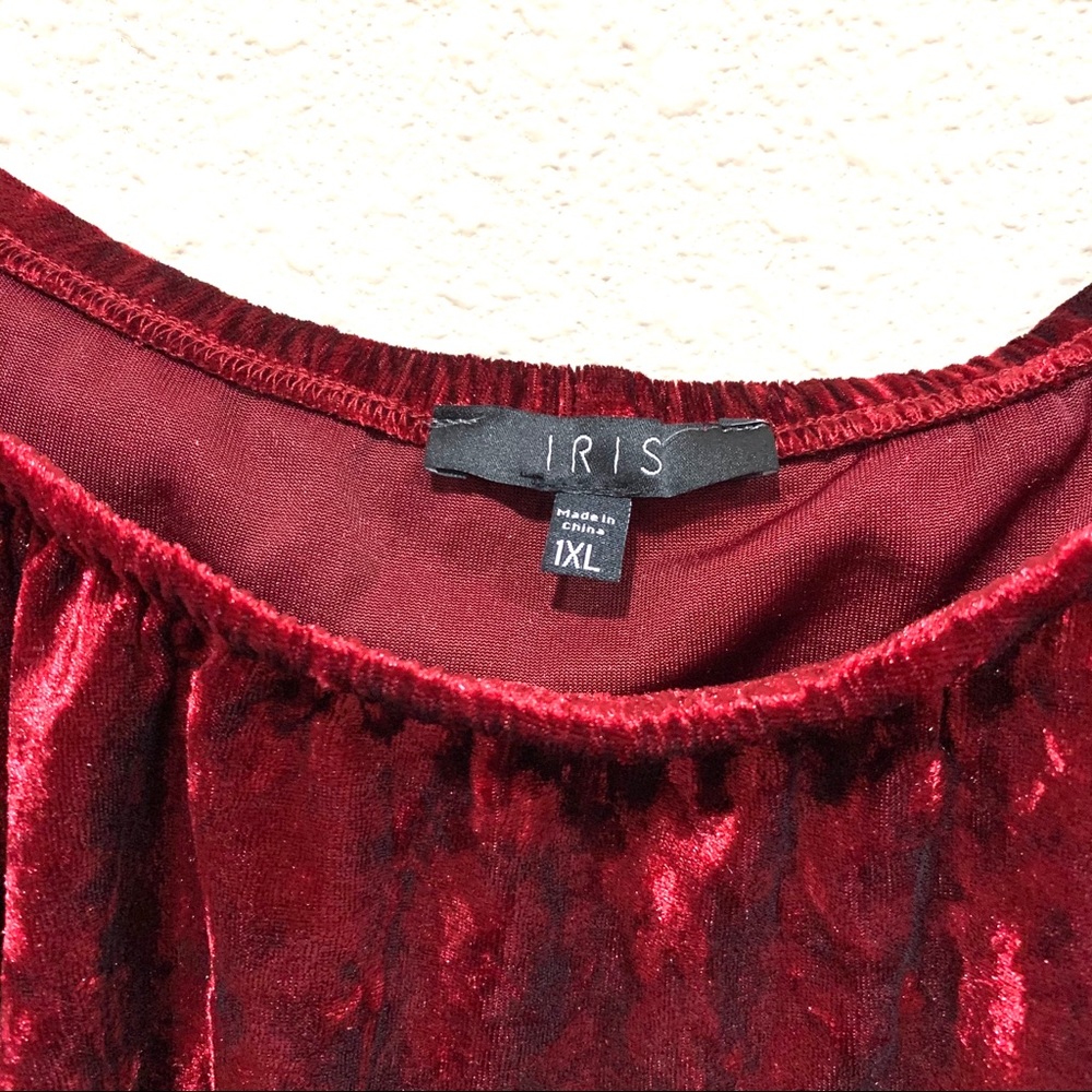 Plus Size Off Shoulder Velvet Bodysuit (NWT) - Picture 8 of 15